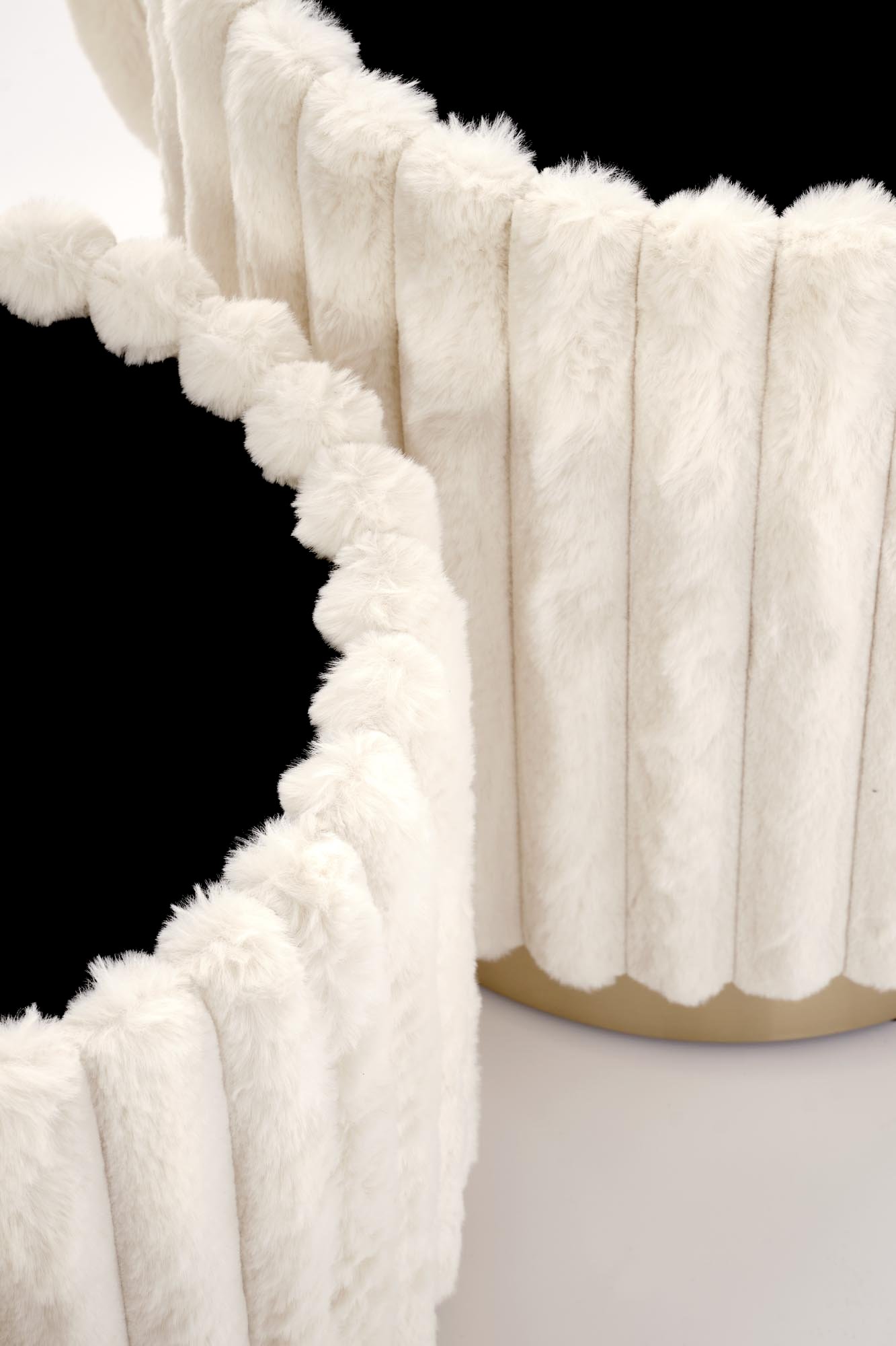 FIDO zestaw 2 puf, kremowy / złoty (1p=1kpl)