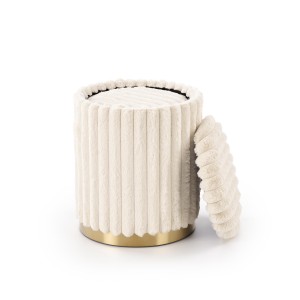 FIDO zestaw 2 puf, kremowy / złoty (1p=1kpl)