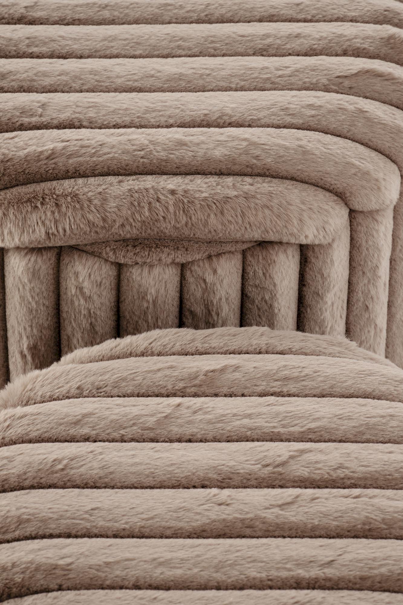 FIDO zestaw 2 puf, cappuccino / złoty (1p=1kpl)