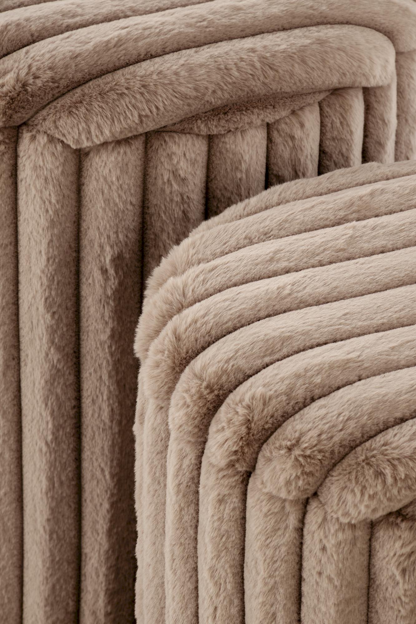 FIDO zestaw 2 puf, cappuccino / złoty (1p=1kpl)