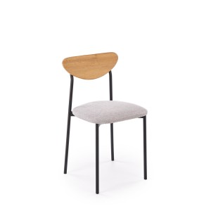 DICKY zestaw stół + 4 krzesła,  naturalny / czarny / popielaty