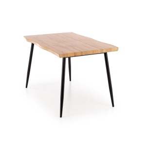 DICKY zestaw stół + 4 krzesła,  naturalny / czarny / popielaty