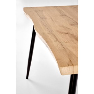 DICKY zestaw stół + 4 krzesła,  naturalny / czarny / popielaty