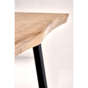 DICKY zestaw stół + 4 krzesła,  naturalny / czarny / popielaty