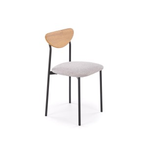 DICKY zestaw stół + 4 krzesła,  naturalny / czarny / popielaty