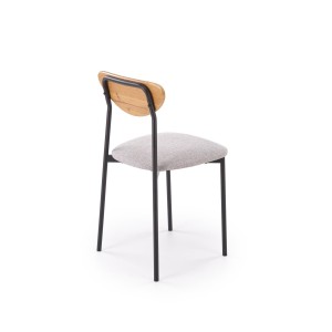 DICKY zestaw stół + 4 krzesła,  naturalny / czarny / popielaty