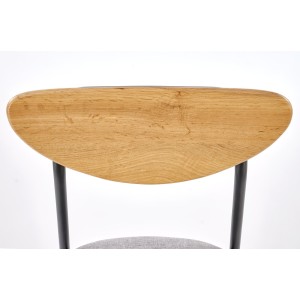 DICKY zestaw stół + 4 krzesła,  naturalny / czarny / popielaty