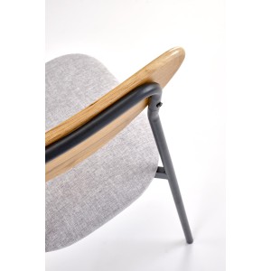 DICKY zestaw stół + 4 krzesła,  naturalny / czarny / popielaty