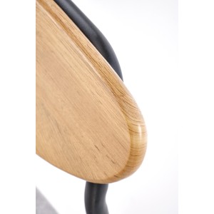 DICKY zestaw stół + 4 krzesła,  naturalny / czarny / popielaty