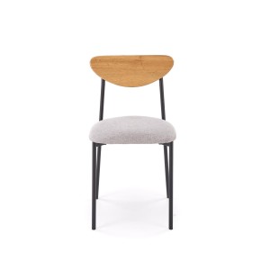 DICKY zestaw stół + 4 krzesła,  naturalny / czarny / popielaty