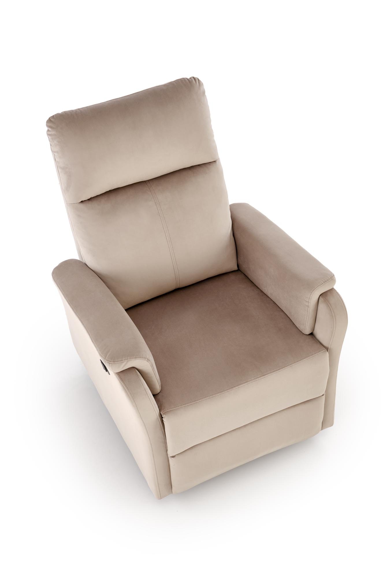 CROCUS fotel wypoczynkowy z funkcją elektrycznego rozkładania, beżowy