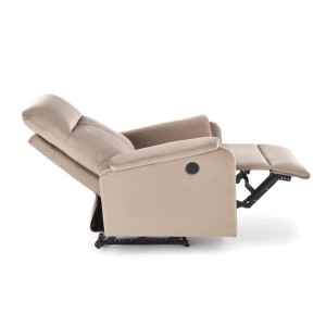 CROCUS fotel wypoczynkowy z funkcją elektrycznego rozkładania, beżowy