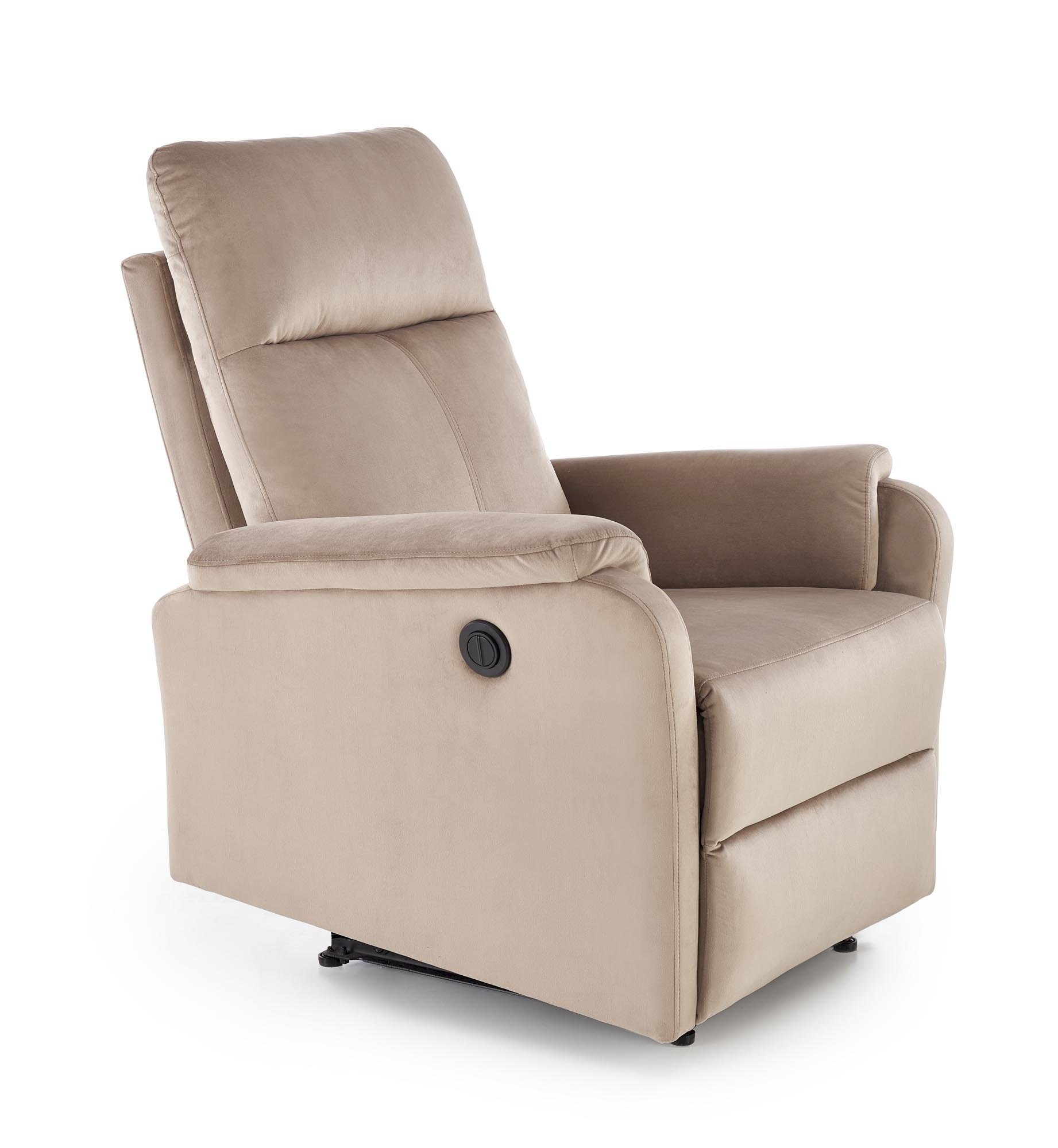 CROCUS fotel wypoczynkowy z funkcją elektrycznego rozkładania, beżowy