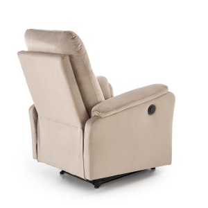 CROCUS fotel wypoczynkowy z funkcją elektrycznego rozkładania, beżowy