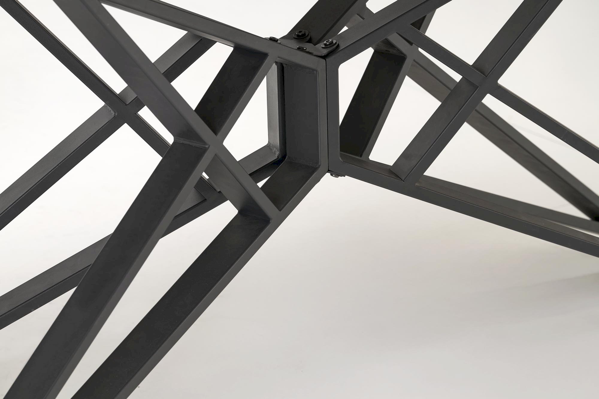 ALFREDO stół rozkładany, biały marmur / czarny