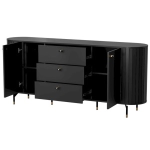 DUŻA KOMODA 2D3S ZANTE ZA4 (CZARNY MAT)