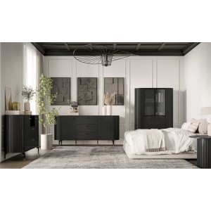 DUŻA KOMODA 2D3S ZANTE ZA4 (CZARNY MAT)