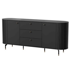 DUŻA KOMODA 2D3S ZANTE ZA4 (CZARNY MAT)