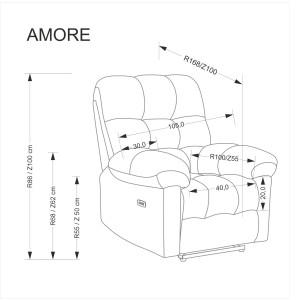 AMORE fotel wypoczynkowy beżowy