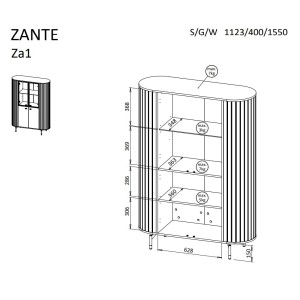 DUŻA WITRYNA ZANTE ZA1 (CASHMERE)
