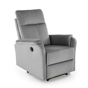 CROCUS fotel wypoczynkowy z funkcją elektrycznego rozkładania, popielaty