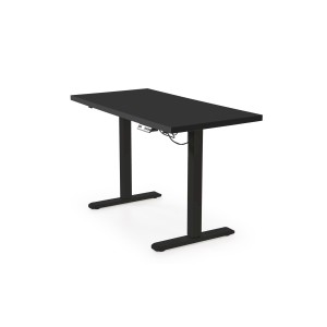 B54 biurko z funkcją regulacji wysokości, blat - czarny, stelaż - czarny