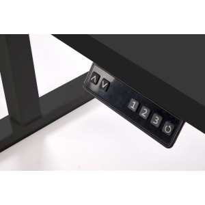 B54 biurko z funkcją regulacji wysokości, blat - czarny, stelaż - czarny