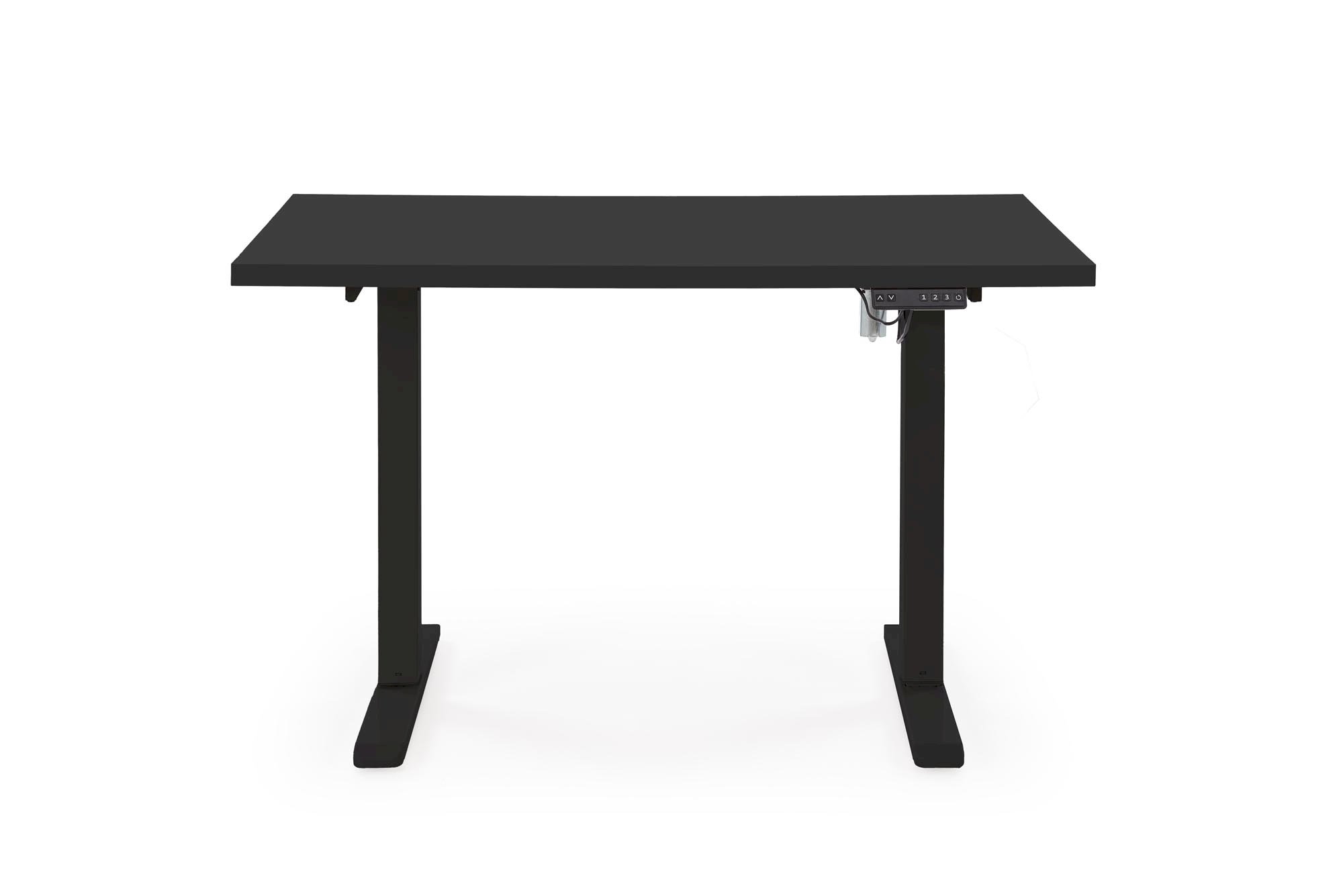 B54 biurko z funkcją regulacji wysokości, blat - czarny, stelaż - czarny