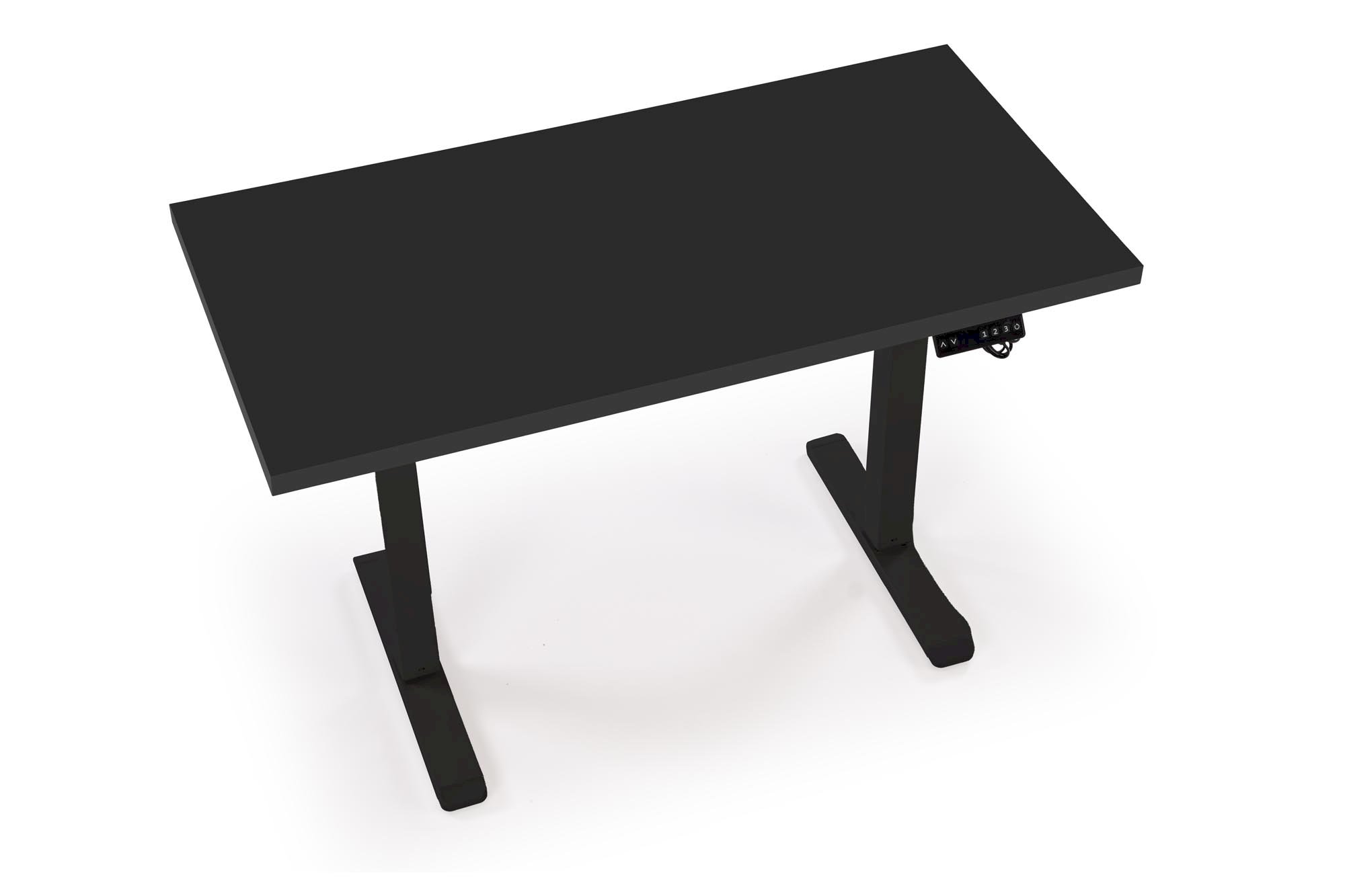 B54 biurko z funkcją regulacji wysokości, blat - czarny, stelaż - czarny