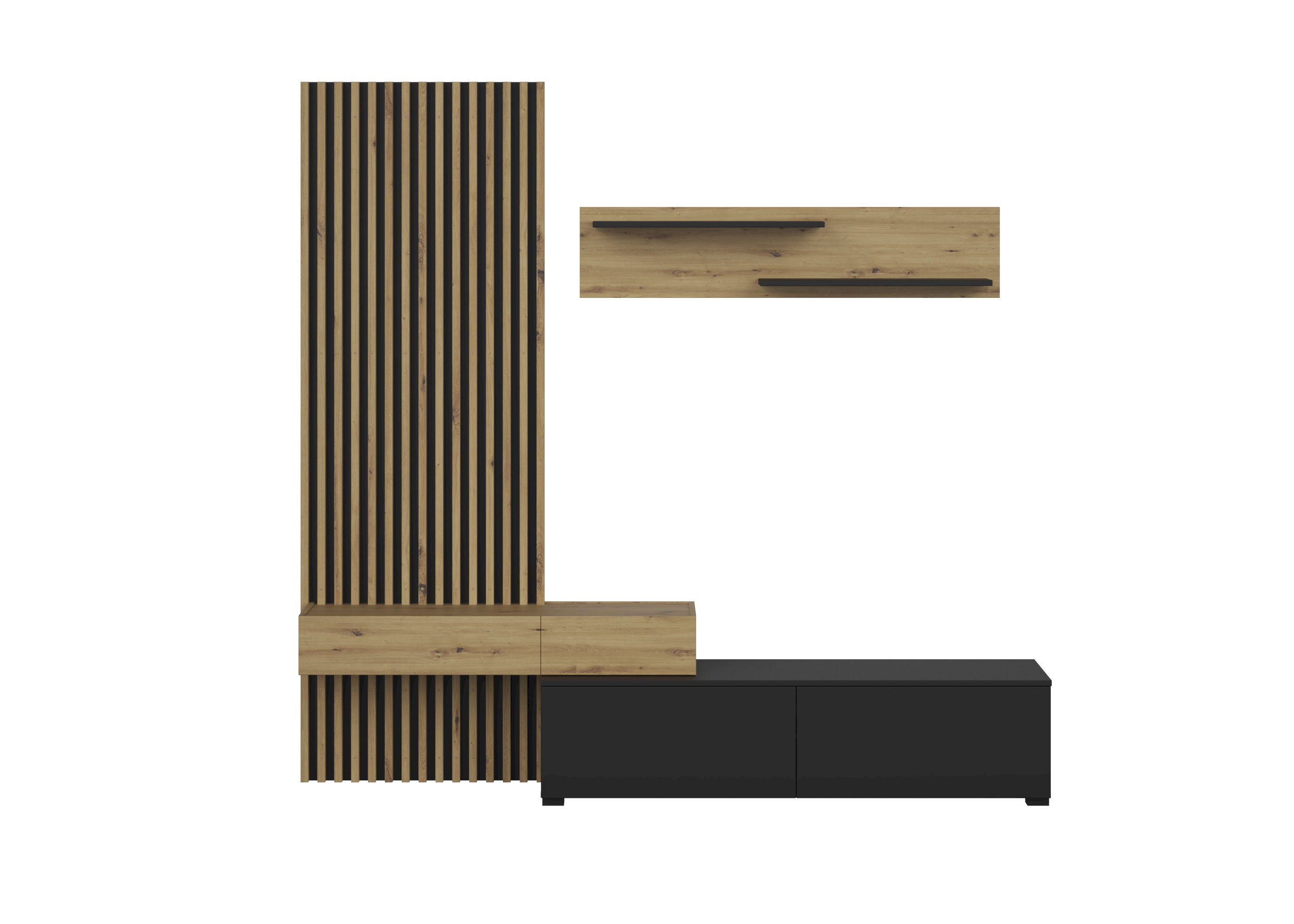 CAMINO zestaw, kolor: dąb artisan - czarny