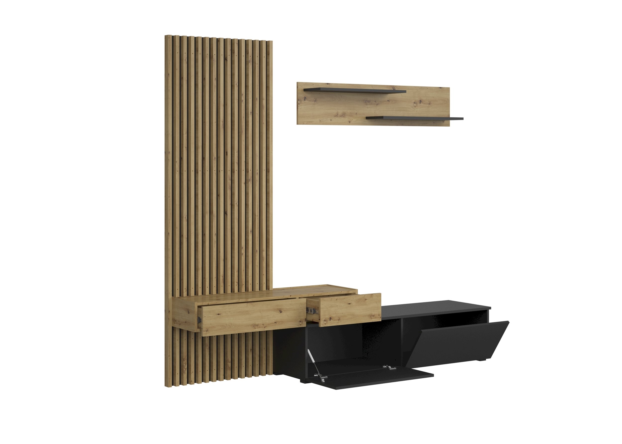 CAMINO zestaw, kolor: dąb artisan - czarny