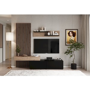 CAMINO zestaw, kolor: dąb artisan - czarny