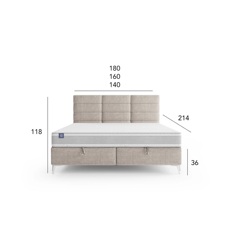 Łóżko tapicerowane Logan 160x200