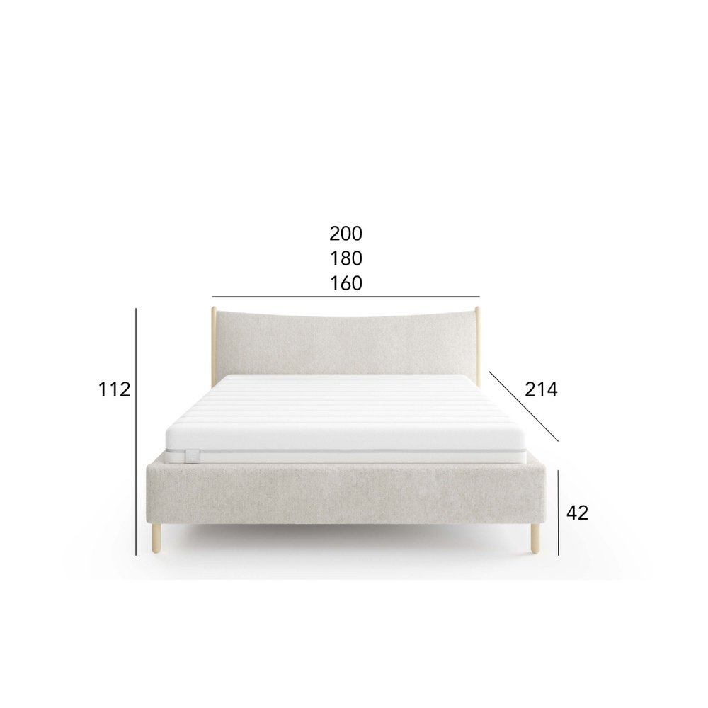 Łóżko tapicerowane Nature 180x200