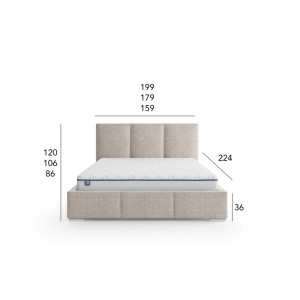 Łóżko tapicerowane Parma 160x200