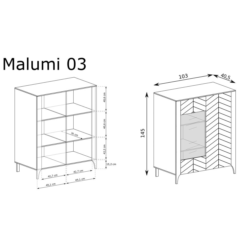 Witryna 1W1D Malumi MM-3 (kaszmir)