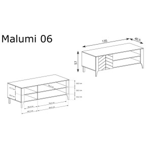 Szafka RTV 1D Malumi MM-6 (kaszmir)
