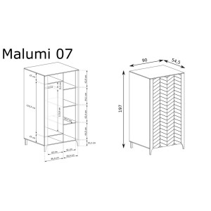 Szafa 2D Malumi MM-7 (kaszmir)