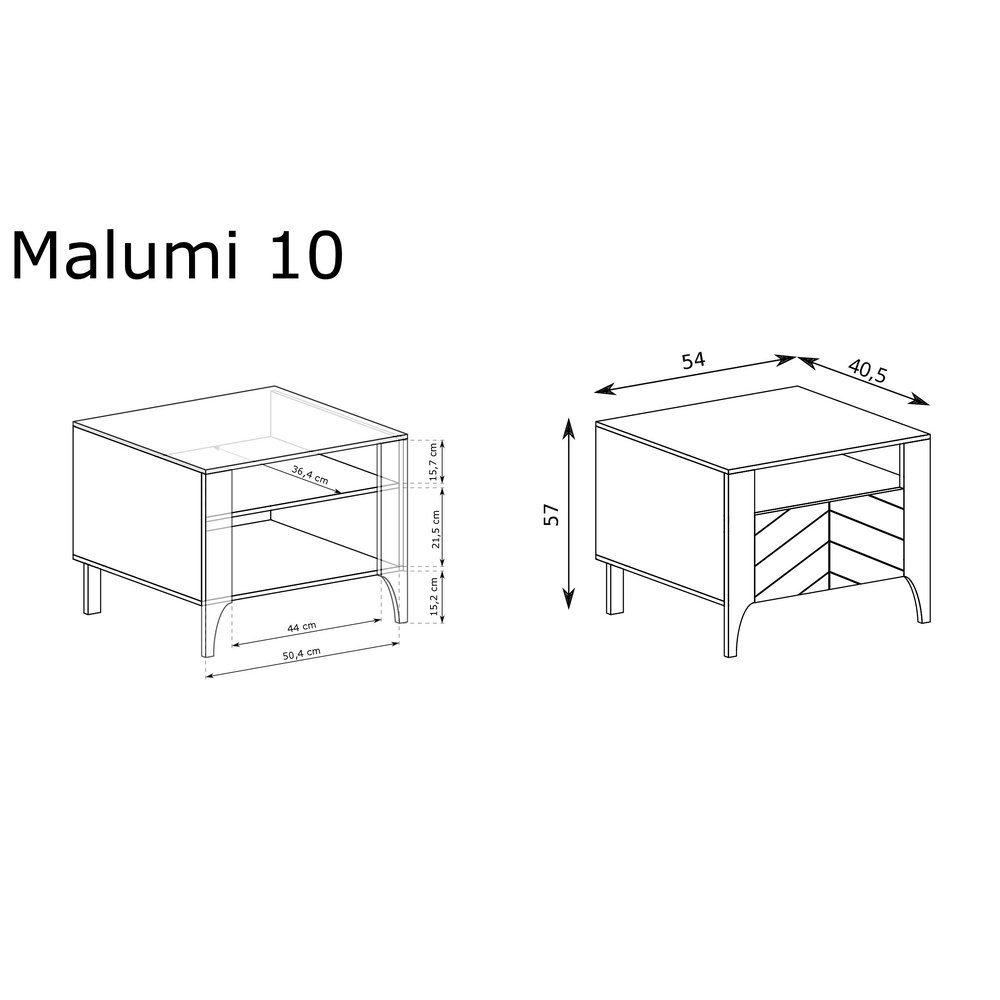 Szafka nocna 1D Malumi MM-10 (kaszmir)