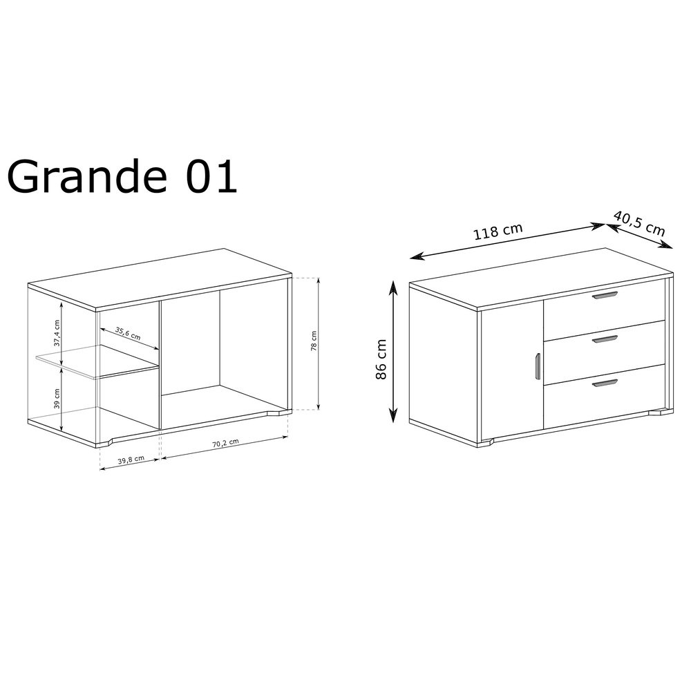 Komoda 1D3S Grande G-1