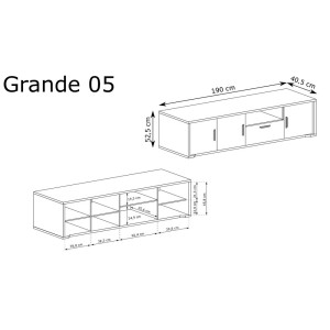 Szafka RTV 3D1S Grande G-5