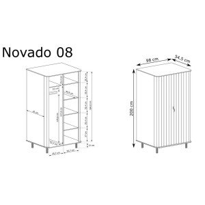 Szafa 2D Novado NO-8 (biel alpejska)