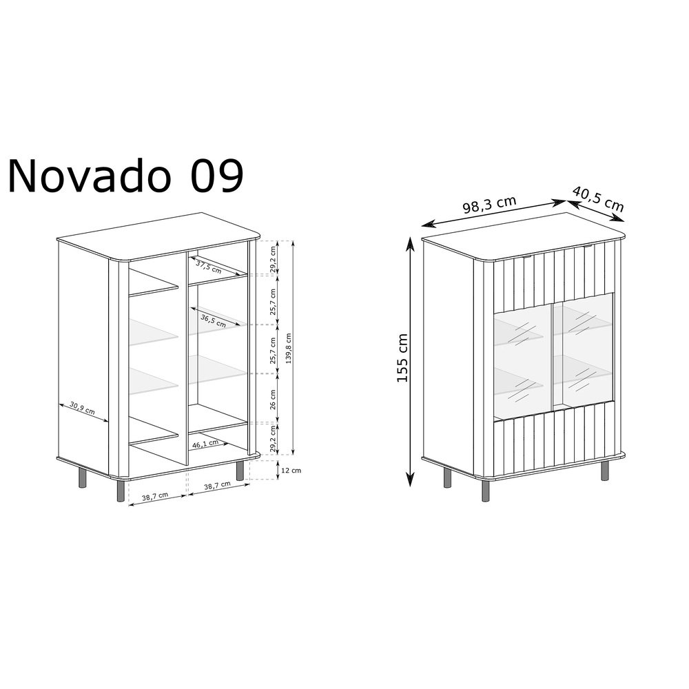 Witryna 2W Novado NO-9 (biel alpejska)