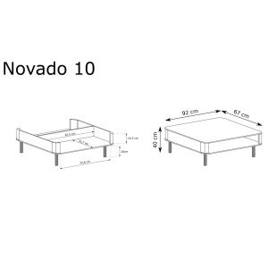 Stolik kawowy Novado NO-10 (biel alpejska)