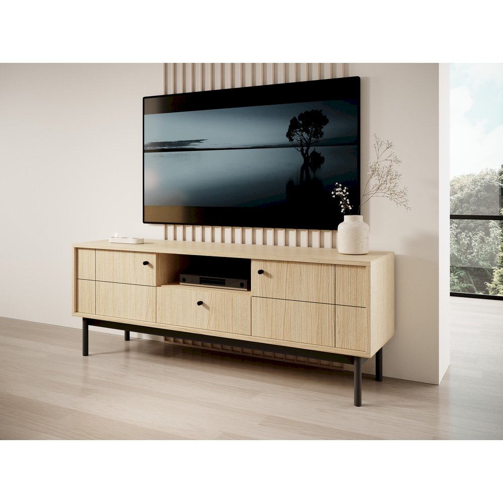 Szafka RTV Japandi RTV154 (dąb linea)