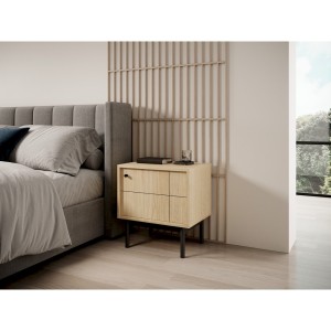 Szafka nocna Japandi S54 (dąb linea)