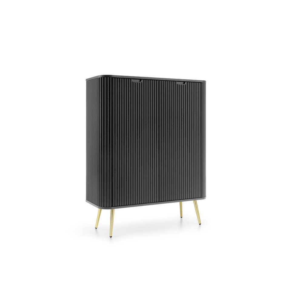 Komoda K103 ZOVA (czarna ze złotymi nóżkami)