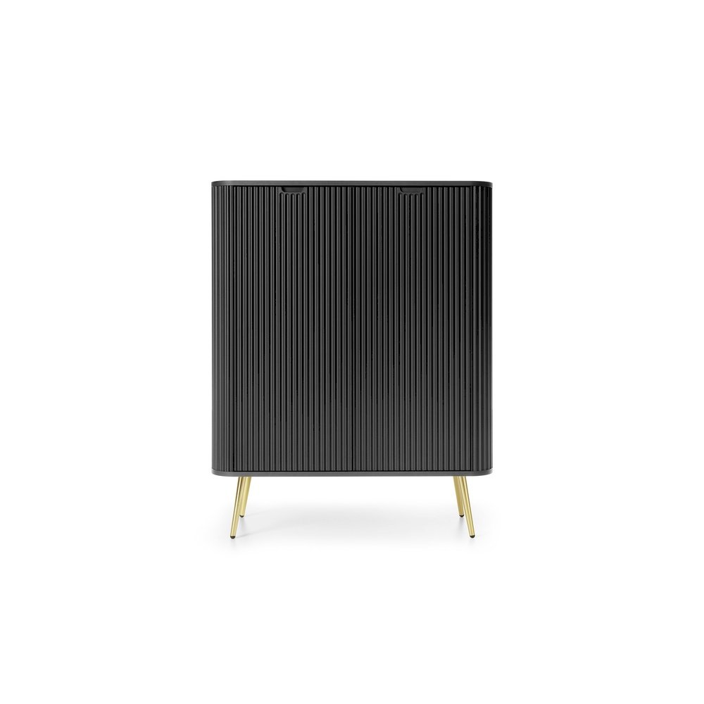 Komoda K103 ZOVA (czarna ze złotymi nóżkami)