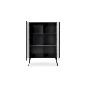 Komoda K103 ZOVA (czarna z czarnymi nóżkami)