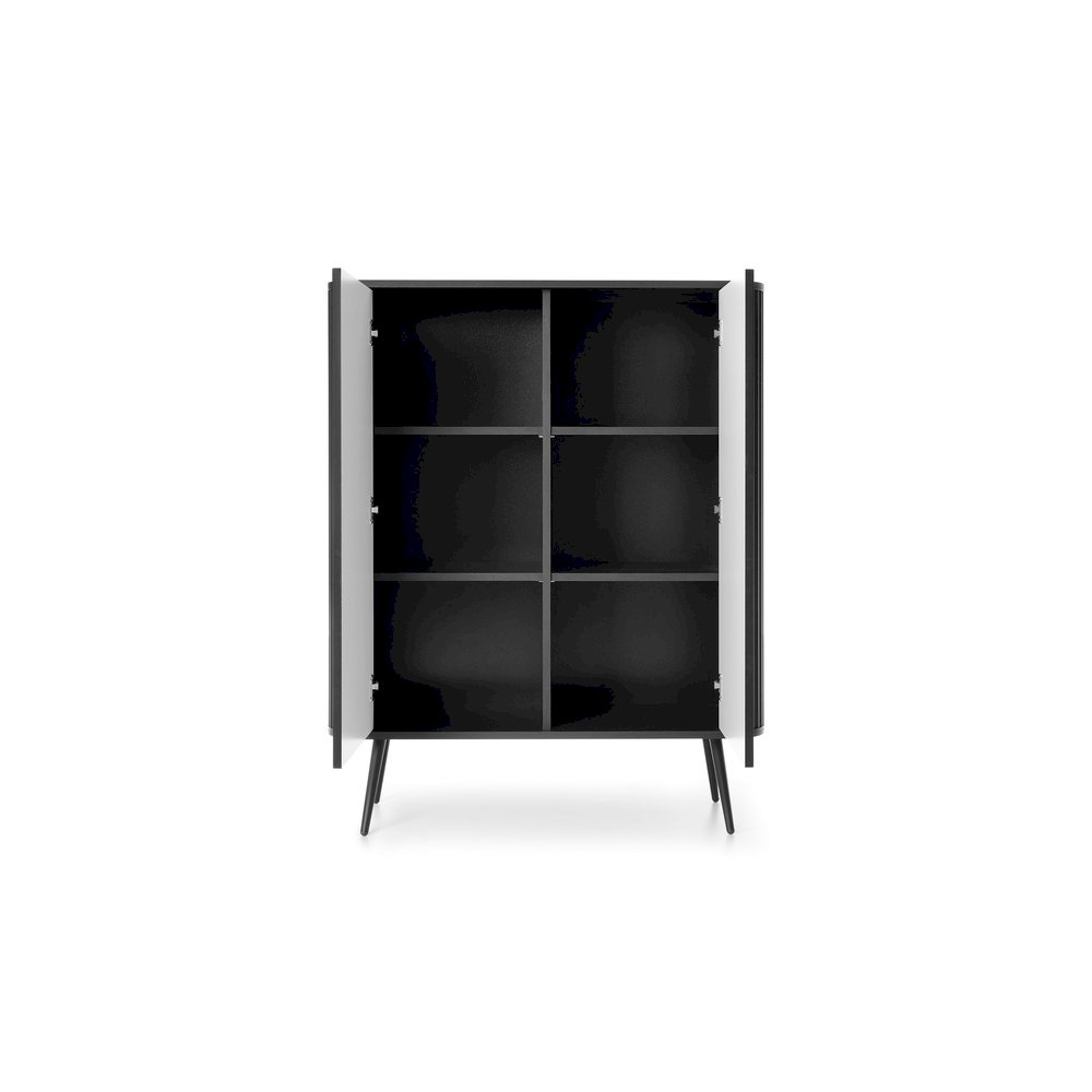 Komoda K103 ZOVA (czarna z czarnymi nóżkami)